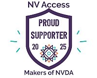 NV Access makers van NVDA supporter badge 2025